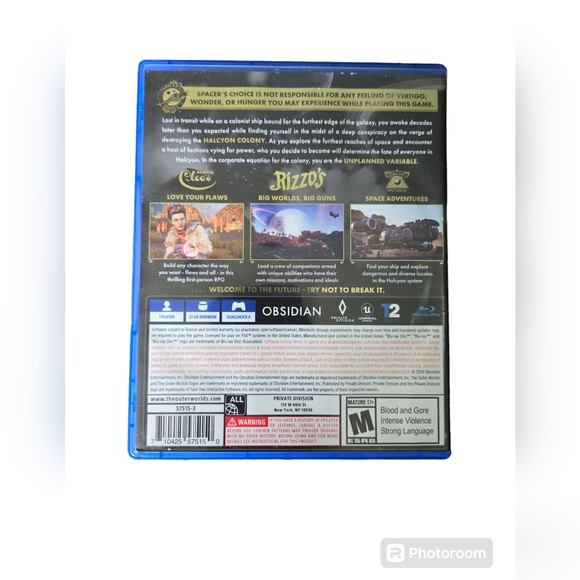 Set of 2 Used PS4 Games. 1 ea Final Fantasy XV Royal Editio The Outer Worlds Ob - Picture 7 of 11